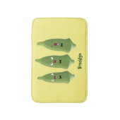 Cute singing okra Plant cartoon Badmat (Voorkant Verticaal)