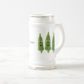 Cute singing okra Plant cartoon Bierpul (Voorkant rechts)