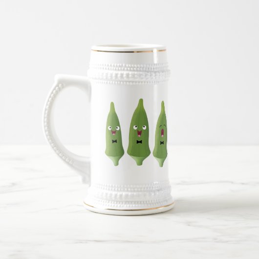 Cute singing okra Plant cartoon Bierpul (Links)