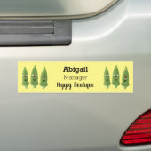 Cute singing okra Plant cartoon Bumpersticker (Op auto)