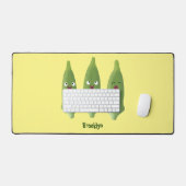 Cute singing okra Plant cartoon Bureaumat (Keyboard & Muis)
