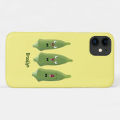 Cute singing okra Plant cartoon Case-Mate iPhone Case (Achterkant (horizontaal))