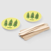 Cute singing okra Plant cartoon Handwaaier (Niet-gemonteerd)