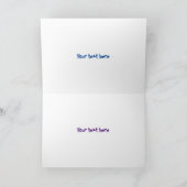 Cute singing okra Plant cartoon Kaart (Binnen)