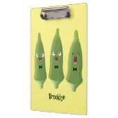 Cute singing okra Plant cartoon Klembord (Links)
