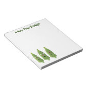Cute singing okra Plant cartoon Notitieblok (Schuin)