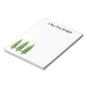 Cute singing okra Plant cartoon Notitieblok (Linkerzijde)