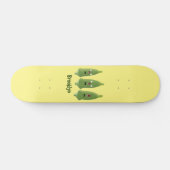 Cute singing okra Plant cartoon Persoonlijk Skateboard (Horizontaal)