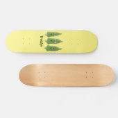 Cute singing okra Plant cartoon Persoonlijk Skateboard (Horizontaal)