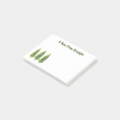 Cute singing okra Plant cartoon Post-it® Notes (Schuin)