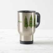 Cute singing okra Plant cartoon Reisbeker (Voorkant rechts)