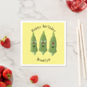 Cute singing okra Plant cartoon Servet (Insitu)