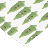 Cute singing okra Plant cartoon Tafelkleed (Gekanteld)
