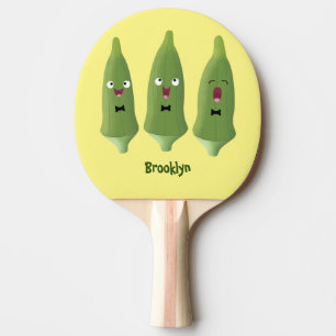 Cute singing okra Plant cartoon Tafeltennisbatje