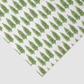 Cute singing okra Plant cartoon Tissuepapier (Detail)