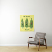 Cute singing okra Plant cartoon Wandkleed (In situ)