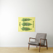 Cute singing okra Plant cartoon Wandkleed (In Situ (horizontaal))