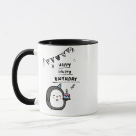 Cute Singing Penguin Birthday Mug Mok