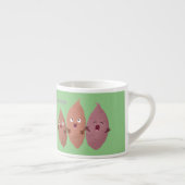 Cute singing sweet potatoes cartoon vegetables  espresso kop (Rechts)