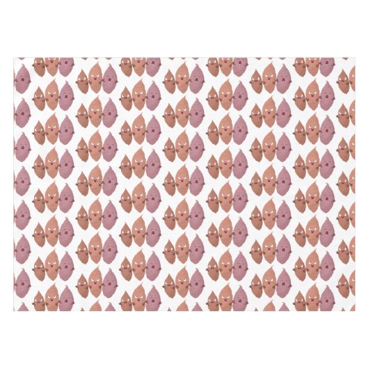 Cute singing sweet potatoes cartoon vegetables tafelkleed (Voorkant (Horizontaal))