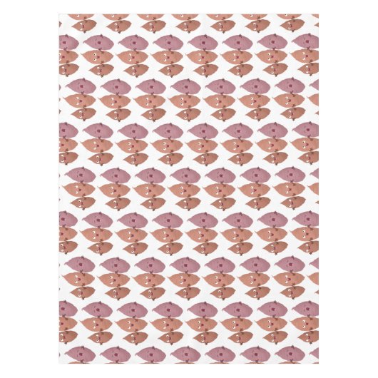 Cute singing sweet potatoes cartoon vegetables tafelkleed (Voorkant)