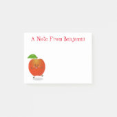 Cute single apple kawaii cartoon illustration post-it® notes (Voorkant)