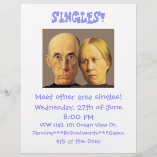 Cute Singles Party Promotional Flyers Sjabloon