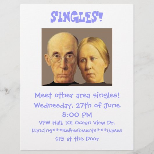 Cute Singles Party Promotional Flyers Sjabloon (Voorkant)