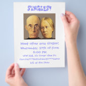 Cute Singles Party Promotional Flyers Sjabloon (Hand)