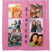 cute sister quote window curtain douchegordijn (Voorkant)