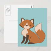 Cute Sitting Fox Briefkaart (Voorkant / Achterkant)