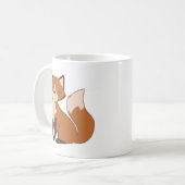 Cute Sitting Fox Koffiemok (Voorkant links)