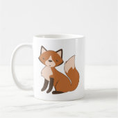 Cute Sitting Fox Koffiemok (Links)