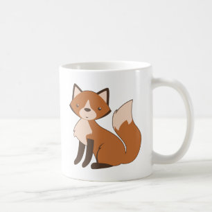 Cute Sitting Fox Koffiemok