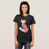 Cute Sitting Fox T-shirt (Voorkant volledig)