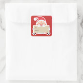 Cute Sitting Santa Kerstmis Gift Sticker (Tas)