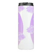 Cute Sitting Unicorn and Balloons Lilac Thermosbeker (Achterkant)