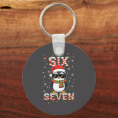 Cute Six Seven 67 Penguin Kids Christmas Holiday L Sleutelhanger (Voorkant)