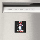 Cute Six Seven 67 Penguin Kids Christmas Holiday Magneet (Insitu (Vaatwasser))