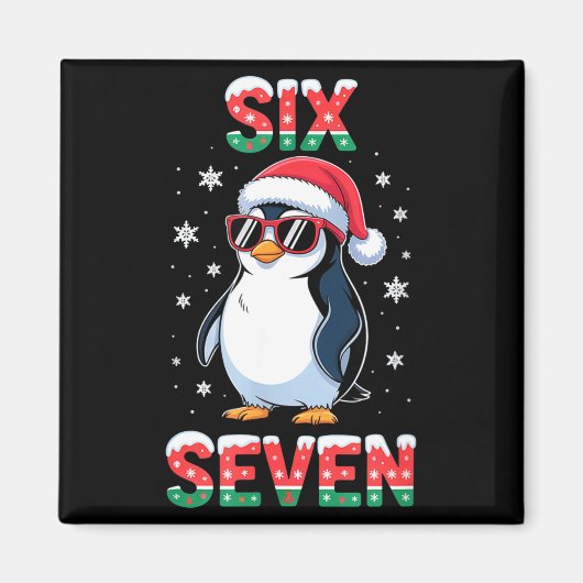 Cute Six Seven 67 Penguin Kids Christmas Holiday Magneet (Voorkant)