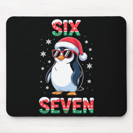 Cute Six Seven 67 Penguin Kids Christmas Holiday Muismat (Voorkant)