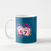 Cute Six Seven 6 7 Dice Valentines Day Shirt Funny Koffiemok (Links)