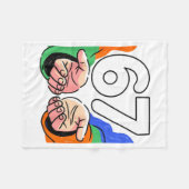 Cute Six Seven 6 7 Meme Gen Alpha Slang 6 7 Hands  Fleece Deken (Voorkant (Horizontaal))