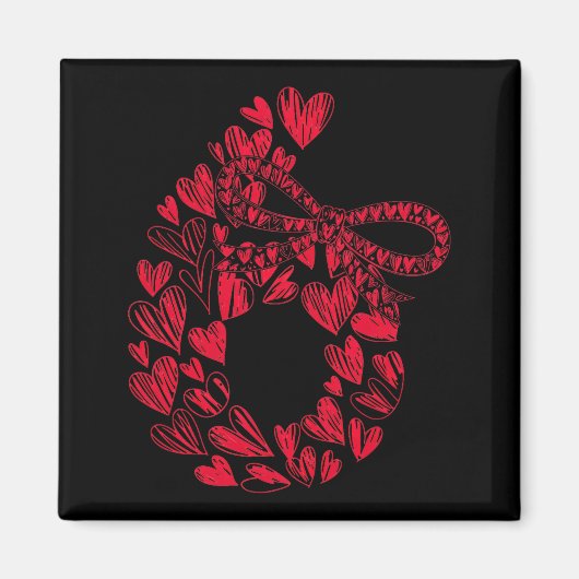 Cute Six Seven Love 67 Hearts Couple Number 6 Comf Magneet (Voorkant)