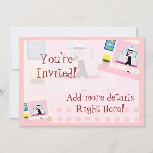 Cute Sixties Stephanie Sweet Retro Character Art Kaart (Voorkant)