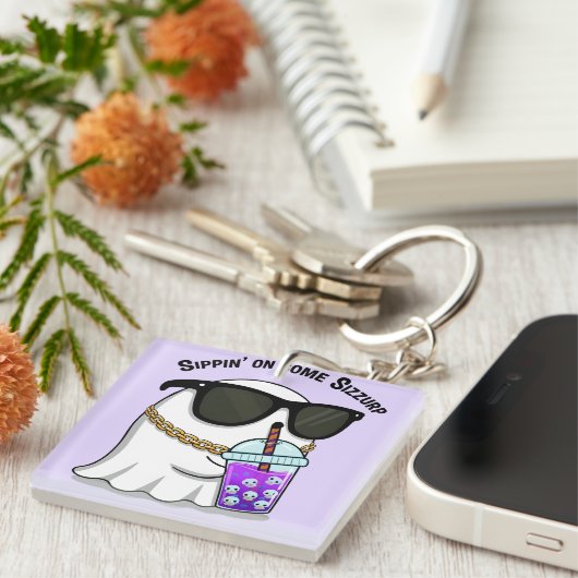 Cute Sizzurp Geest Sleutelhanger – Grappige Kawaii (Voorkant Rechts)