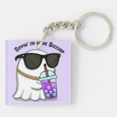 Cute Sizzurp Ghost Keychain – Funny Kawaii Ghost C (Achterkant)