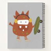 Cute Skateboard Monsters Personeelsverhaal Notitieboek (Achterkant)