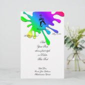 Cute Skateboarder Boy voegt Naam en Tekst toe Briefpapier (Staand voorkant)