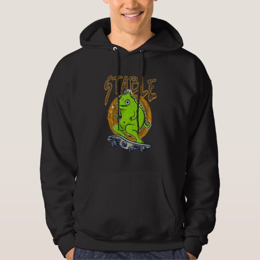 Cute Skateboarding Animal Hoodie (Voorkant)